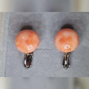 Antique Edwardian Salmon Corals Earrings